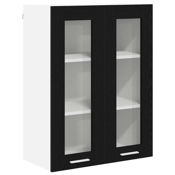 Hängeschrank Schwarz Eichen-Optik