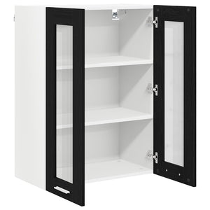Hängeschrank Schwarz Eichen-Optik