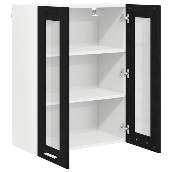 Hängeschrank Schwarz Eichen-Optik