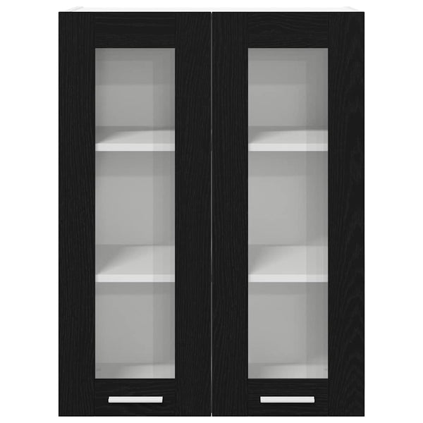 Hängeschrank Schwarz Eichen-Optik