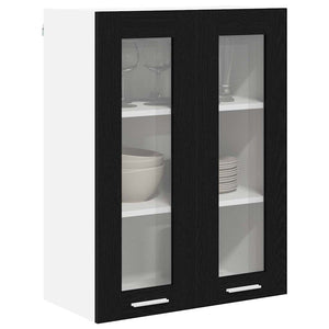 Hängeschrank Schwarz Eichen-Optik