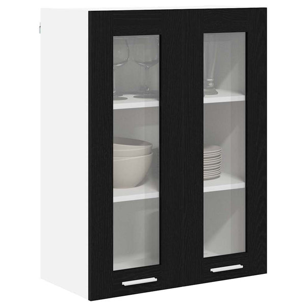 Hängeschrank Schwarz Eichen-Optik