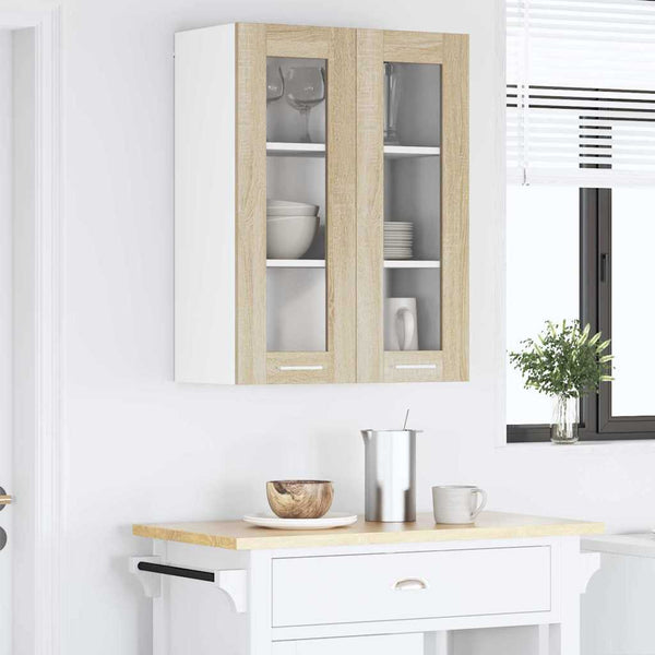 vidaXL Armoire murale avec porte Chêne Sonoma 60 x 31 x 80 cm Bois d'ingénierie