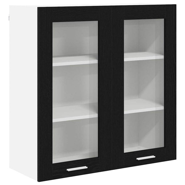 Hängeschrank Schwarz Eichen-Optik 80cm