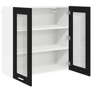 Hängeschrank Schwarz Eichen-Optik 80cm