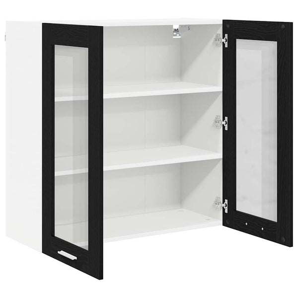 Hängeschrank Schwarz Eichen-Optik 80cm