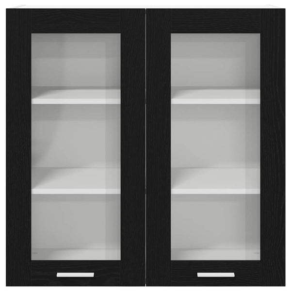 Hängeschrank Schwarz Eichen-Optik 80cm