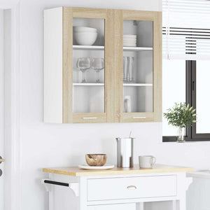 vidaXL Armoire murale avec porte chêne Sonoma 80 x 31 x 80 cm en bois d'ingénierie