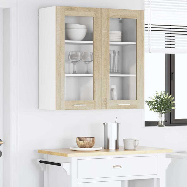 vidaXL Armoire murale avec porte chêne Sonoma 80 x 31 x 80 cm en bois d'ingénierie