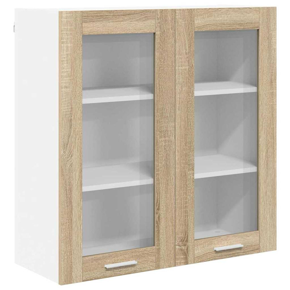 vidaXL Wall Cabinet with Door Sonoma Oak 80 x 31 x 80 cm Engineered Wood