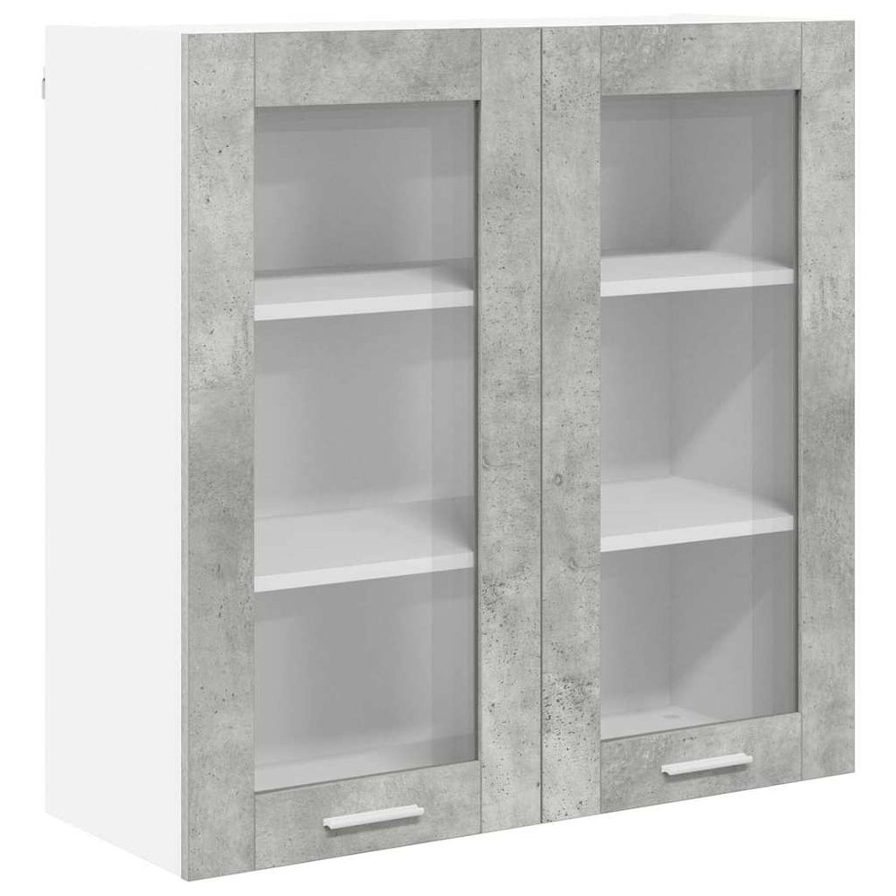vidaXL Wall Cabinet with Door Concrete Grey 80 x 31 x 80 cm Engineered Wood