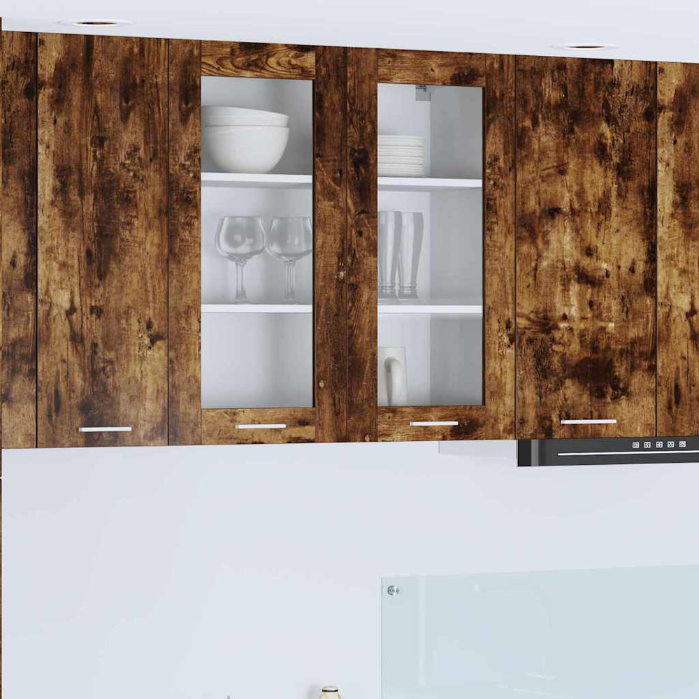 vidaXL Wall Cabinet Smoked Oak 80 x 31 x 80 cm Engineered Wood