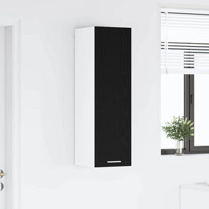 Hängeschrank Schwarz Eichenoptik 30x100 cm