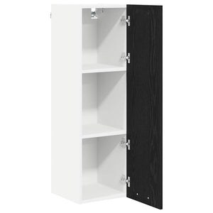 Hängeschrank Schwarz Eichenoptik 30x100 cm