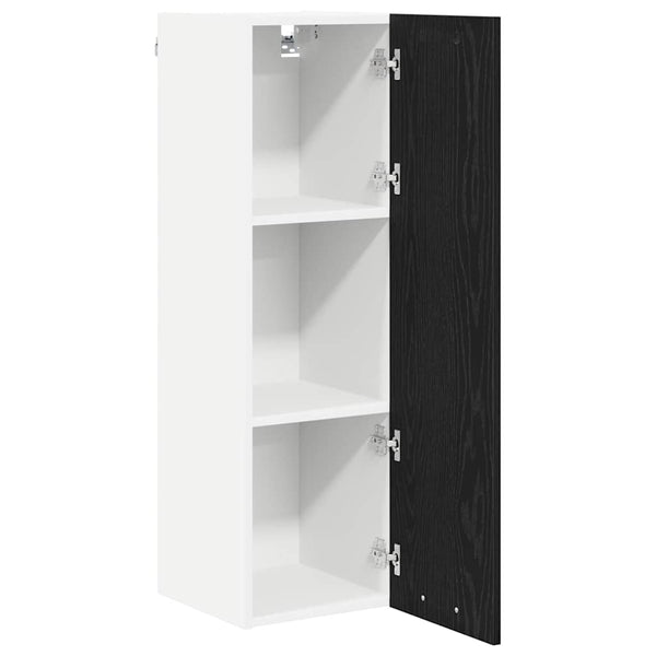 Hängeschrank Schwarz Eichenoptik 30x100 cm