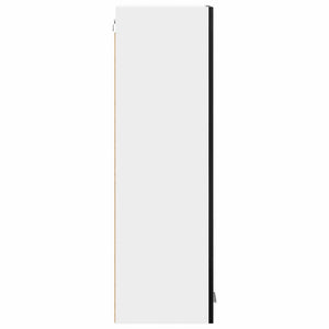 Hängeschrank Schwarz Eichenoptik 30x100 cm