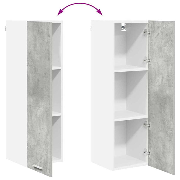 Hängeschrank Beton Grau 30x100 cm