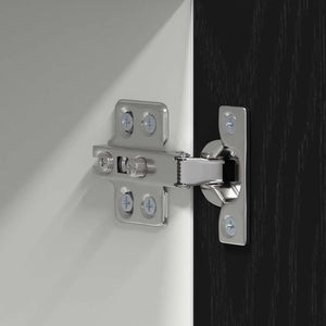 Hängeschrank Schwarz Eiche/Weiß 50x31x100 cm