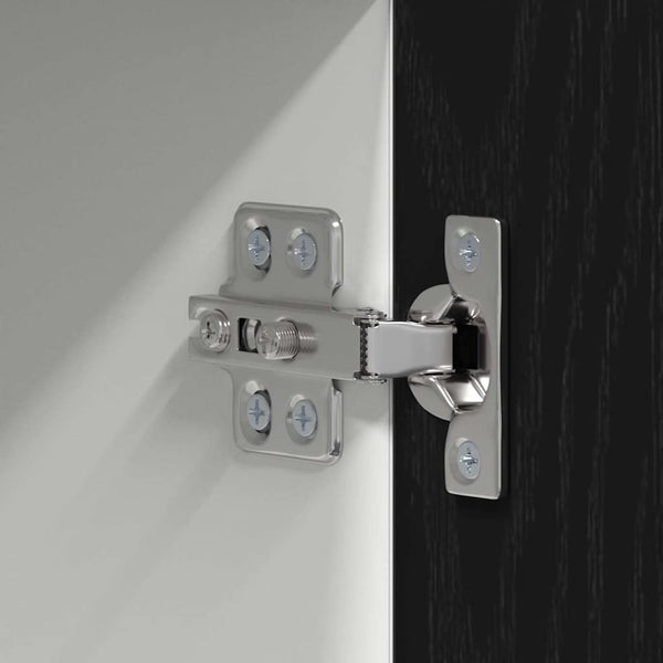 Hängeschrank Schwarz Eiche/Weiß 50x31x100 cm