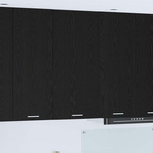 Hängeschrank Schwarz Eiche/Weiß 50x31x100 cm