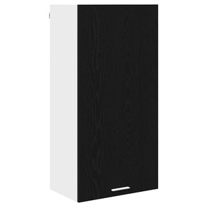 Hängeschrank Schwarz Eiche/Weiß 50x31x100 cm