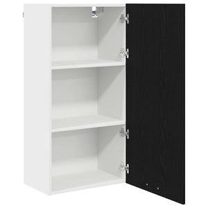 Hängeschrank Schwarz Eiche/Weiß 50x31x100 cm