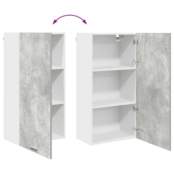 Hängeschrank Betongrau/Weiß 50x31x100cm