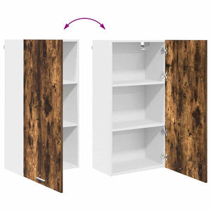 Hängeschrank, Geräucherte Eiche/Weiß, 50x31x100 cm