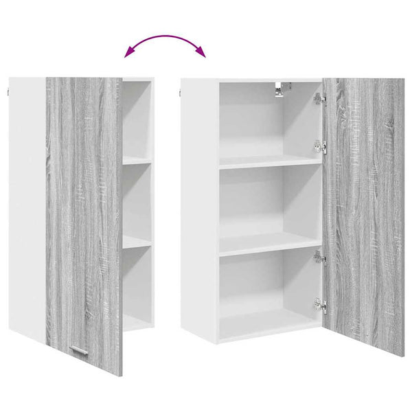 Hängeschrank Grau Sonoma/Weiß 50x31x100cm