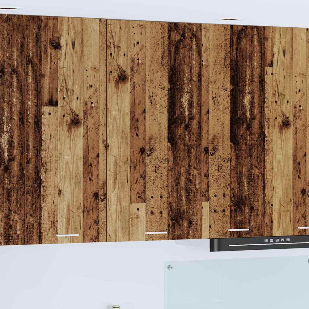 vidaXL Wall Cabinet Old Wood and White 50 x 31 x 100 cm Engineered Wood