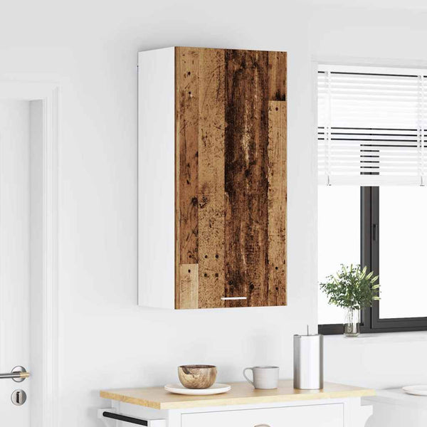 Hängeschrank Altes Holz/Weiß 50x31x100 cm
