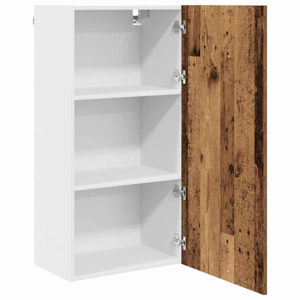 Hängeschrank Altes Holz/Weiß 50x31x100 cm