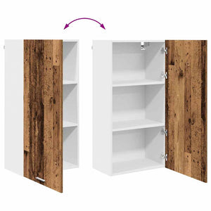 Hängeschrank Altes Holz/Weiß 50x31x100 cm