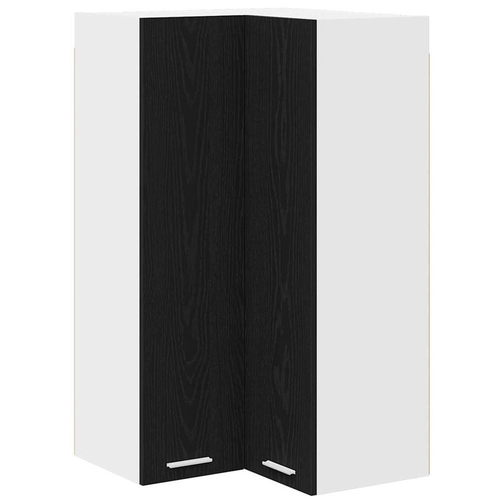 Hängeschrank Schwarz Eiche/Weiss 57x100 cm