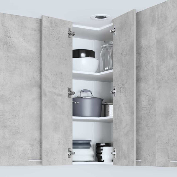 Hängeschrank Betongrau/Weiß 57x100 cm