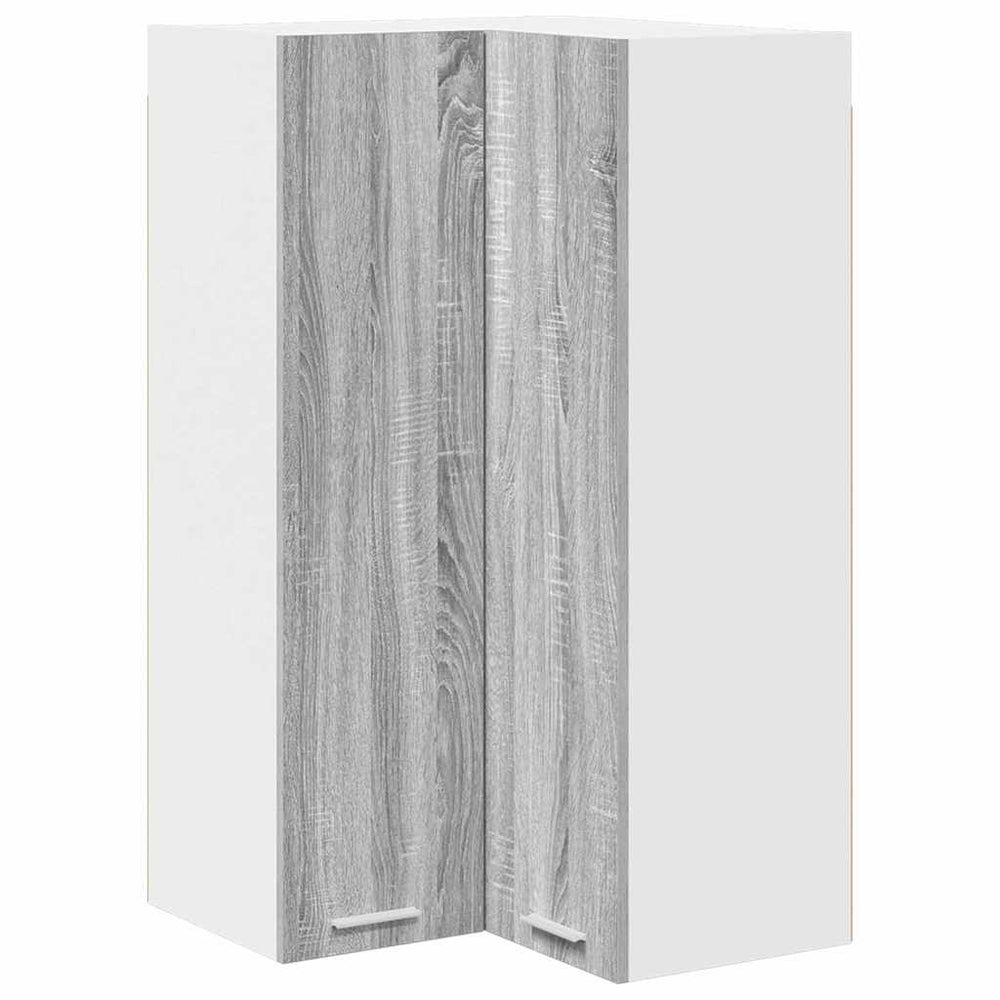 Hängeschrank Grau Sonoma/Weiß 57x57x100cm