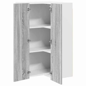 Hängeschrank Grau Sonoma/Weiß 57x57x100cm