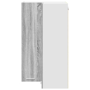 Hängeschrank Grau Sonoma/Weiß 57x57x100cm