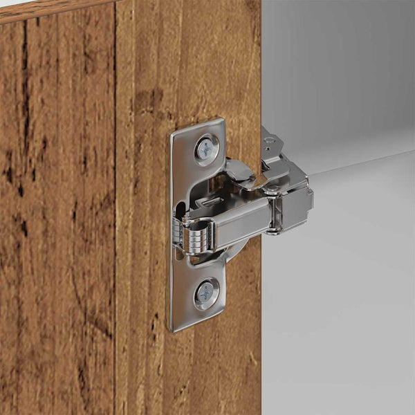 Hängeschrank Altes Holz/Weiß 57x57x100cm