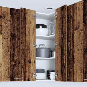 Hängeschrank Altes Holz/Weiß 57x57x100cm