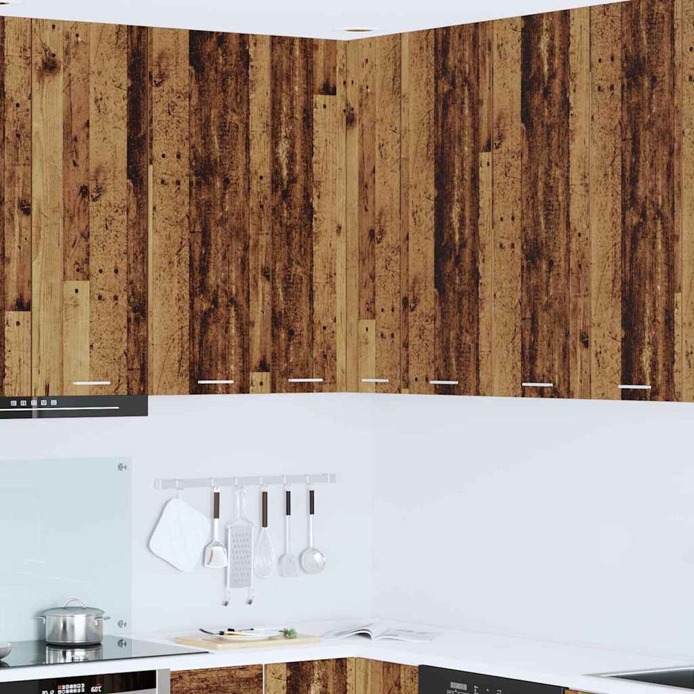 Hängeschrank Altes Holz/Weiß 57x57x100cm