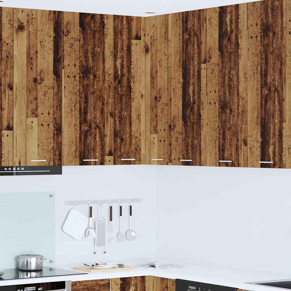 Hängeschrank Altes Holz/Weiß 57x57x100cm