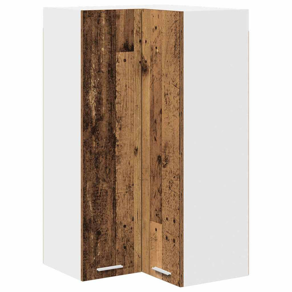 Hängeschrank Altes Holz/Weiß 57x57x100cm