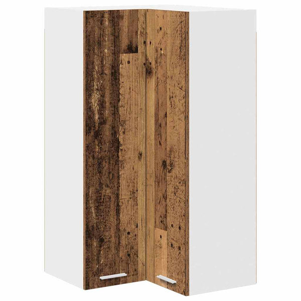 Hängeschrank Altes Holz/Weiß 57x57x100cm