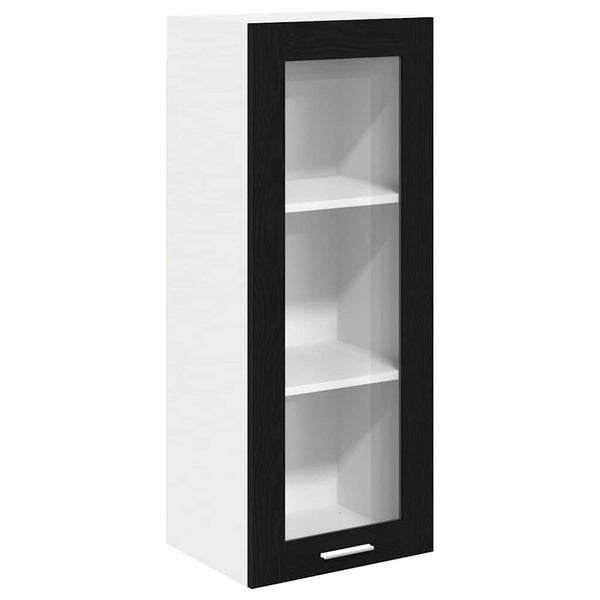 Hängeschrank Schwarz Eichen-Optik 40x31x100 cm