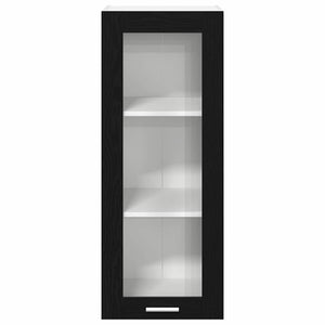 Hängeschrank Schwarz Eichen-Optik 40x31x100 cm