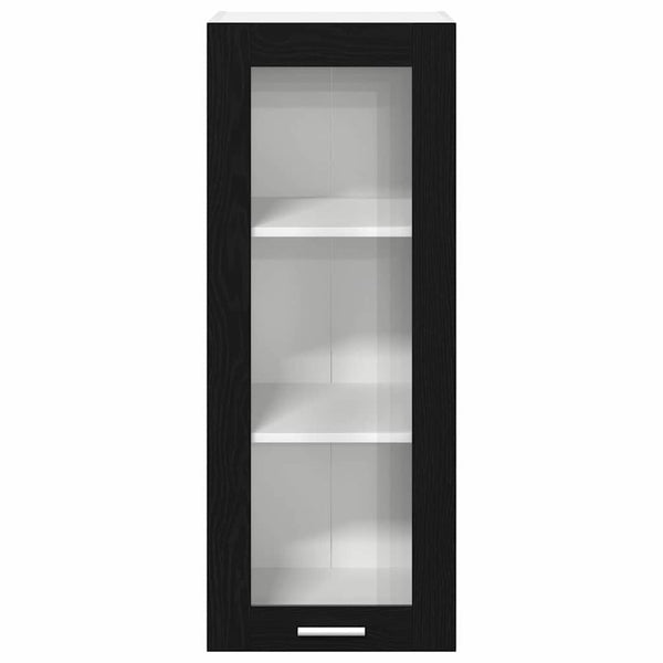 Hängeschrank Schwarz Eichen-Optik 40x31x100 cm