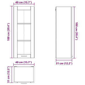 Sonoma-Eiche Hängeschrank 40x31x100cm