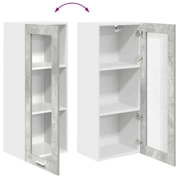 Hängeschrank Beton Grau 40x31x100cm