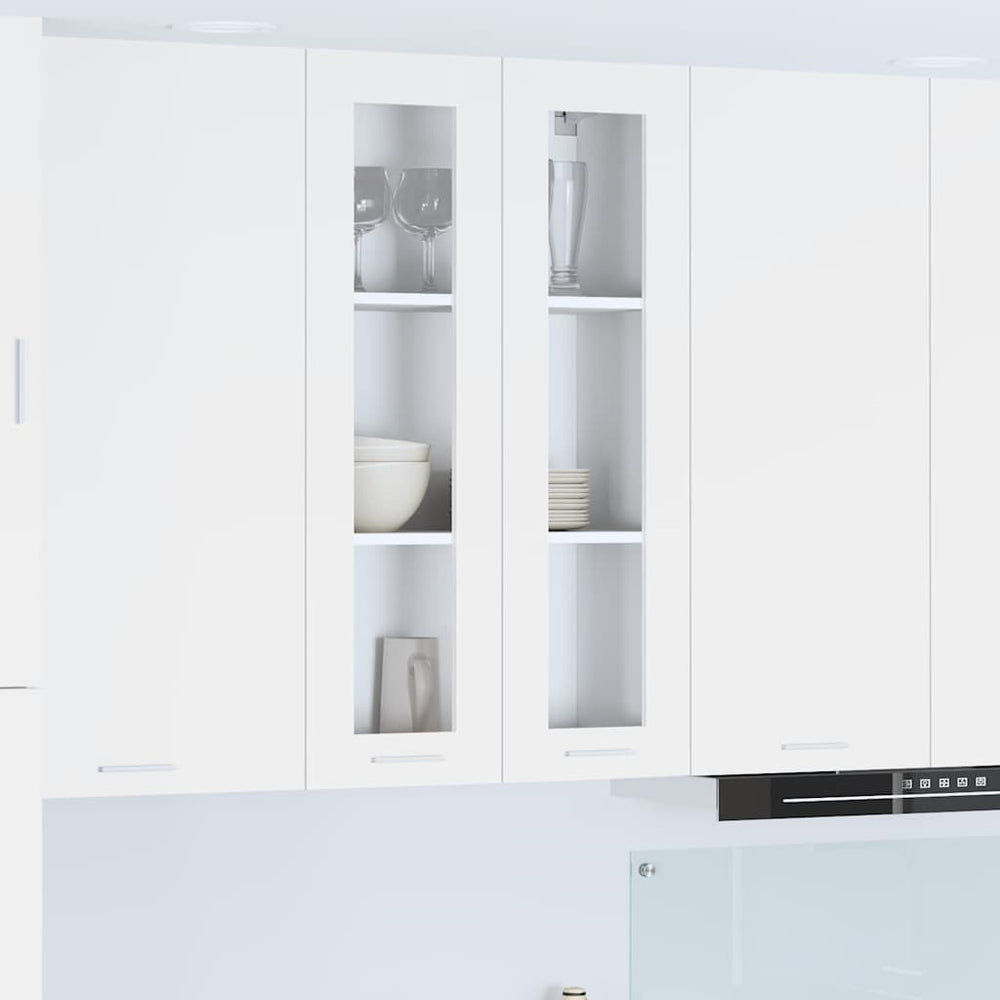 vidaXL Wall Cabinet with Storage White 60 x 31 x 100 cm Engineered Wood